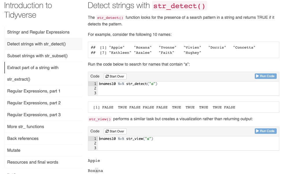 Stringr and Regular Expressions Tutorial